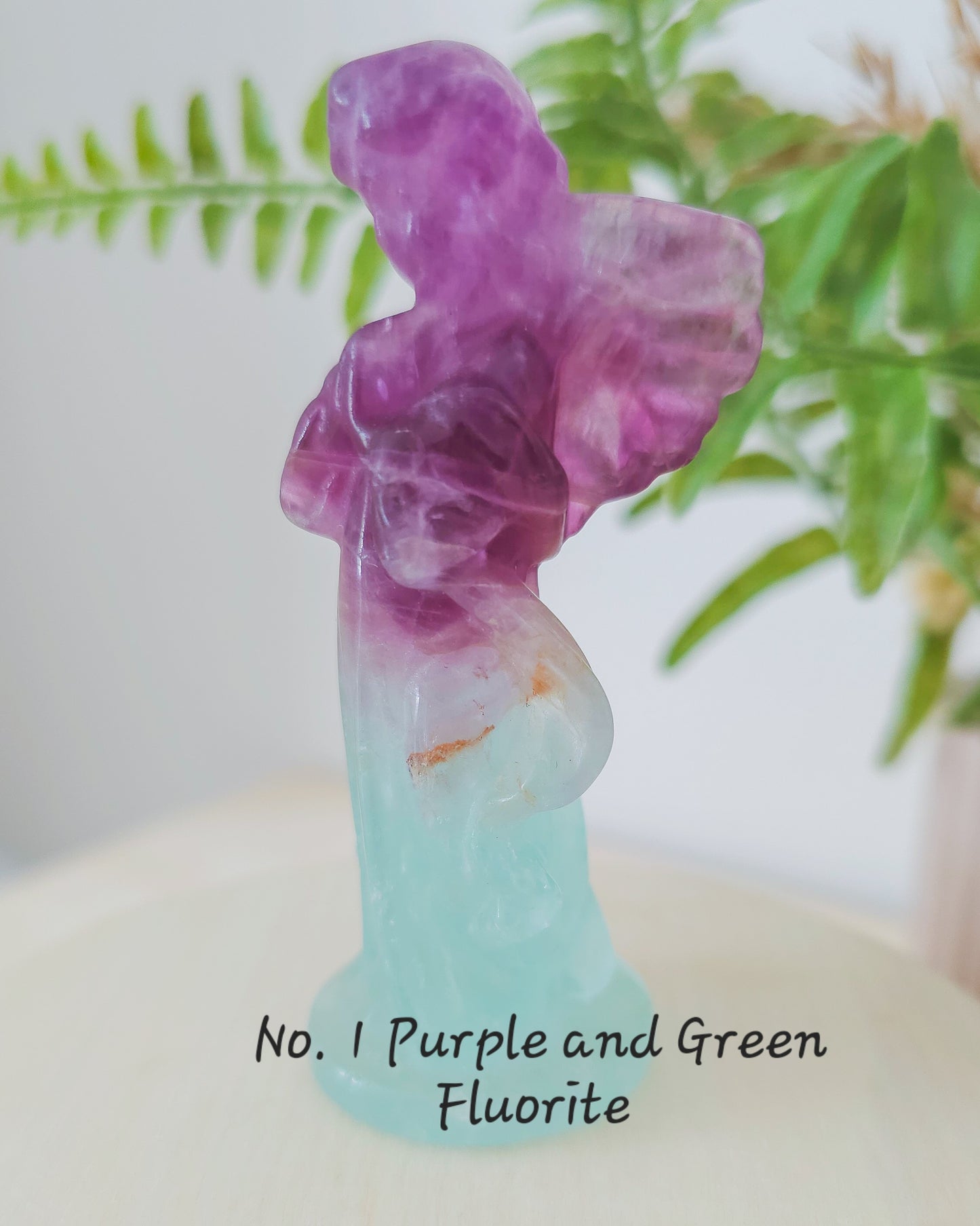 Fluorite Angel Carvings