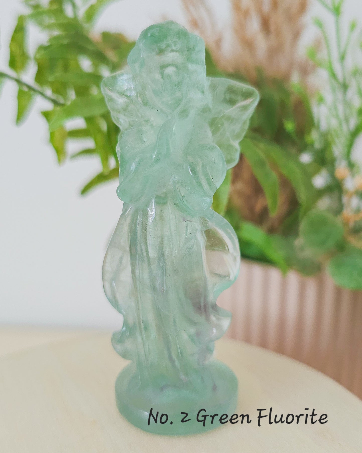 Fluorite Angel Carvings