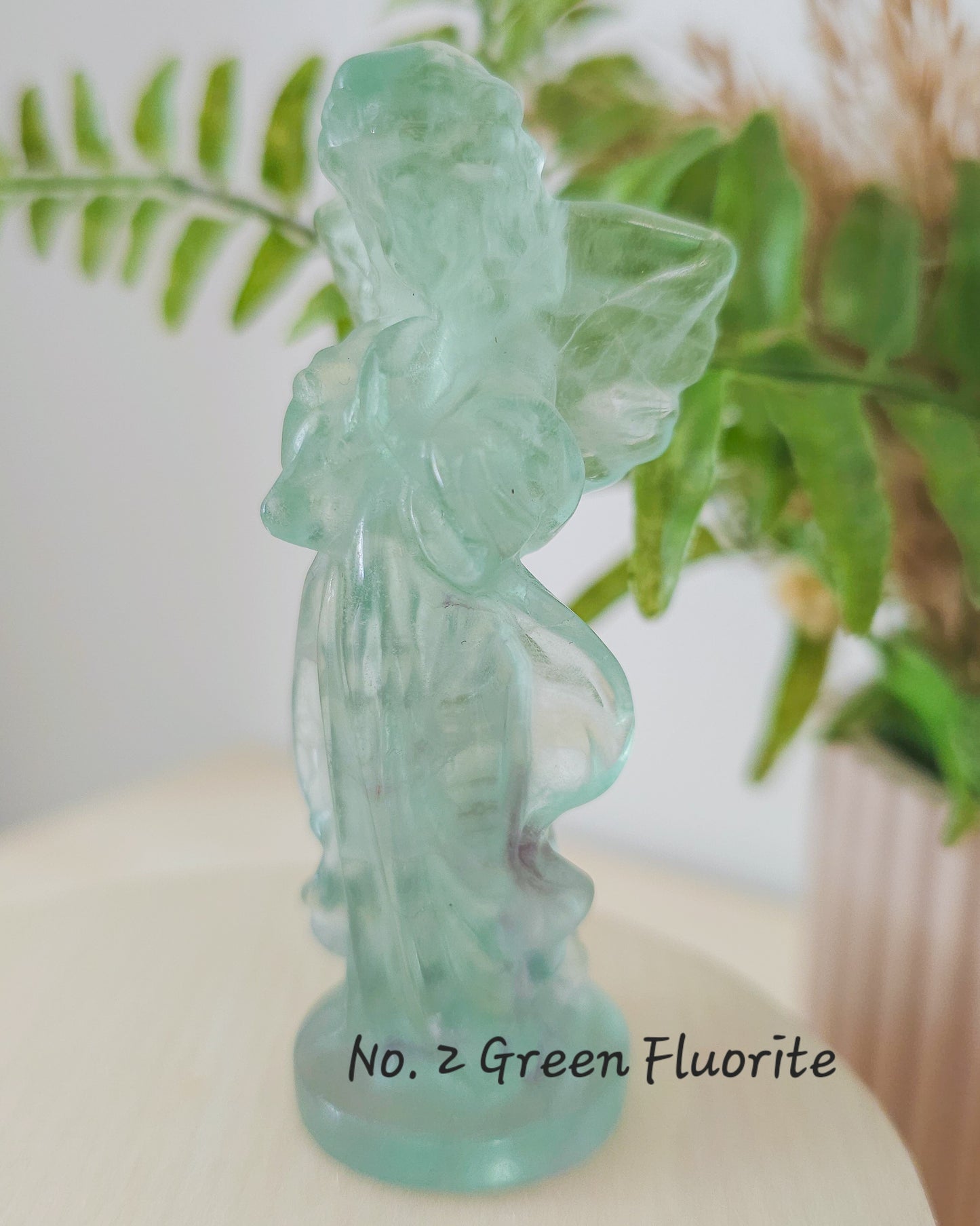 Fluorite Angel Carvings