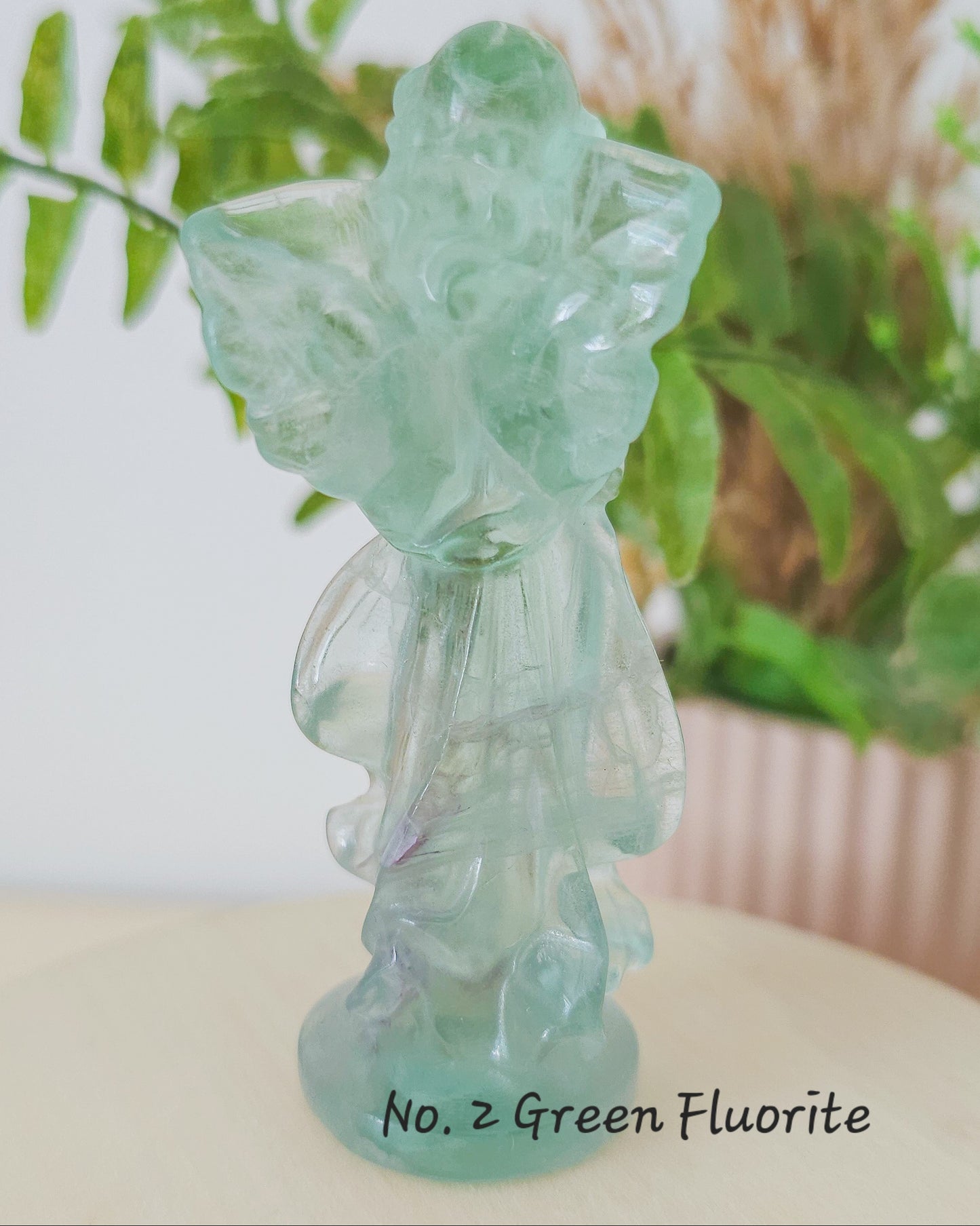 Fluorite Angel Carvings