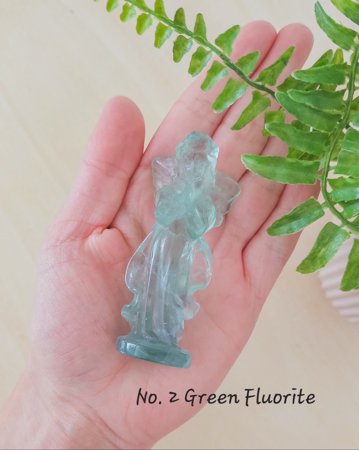 Fluorite Angel Carvings