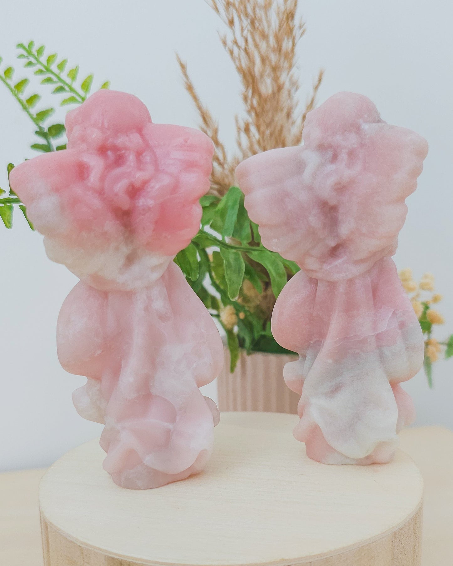 Pink Opal Angel Carvings (10cm)