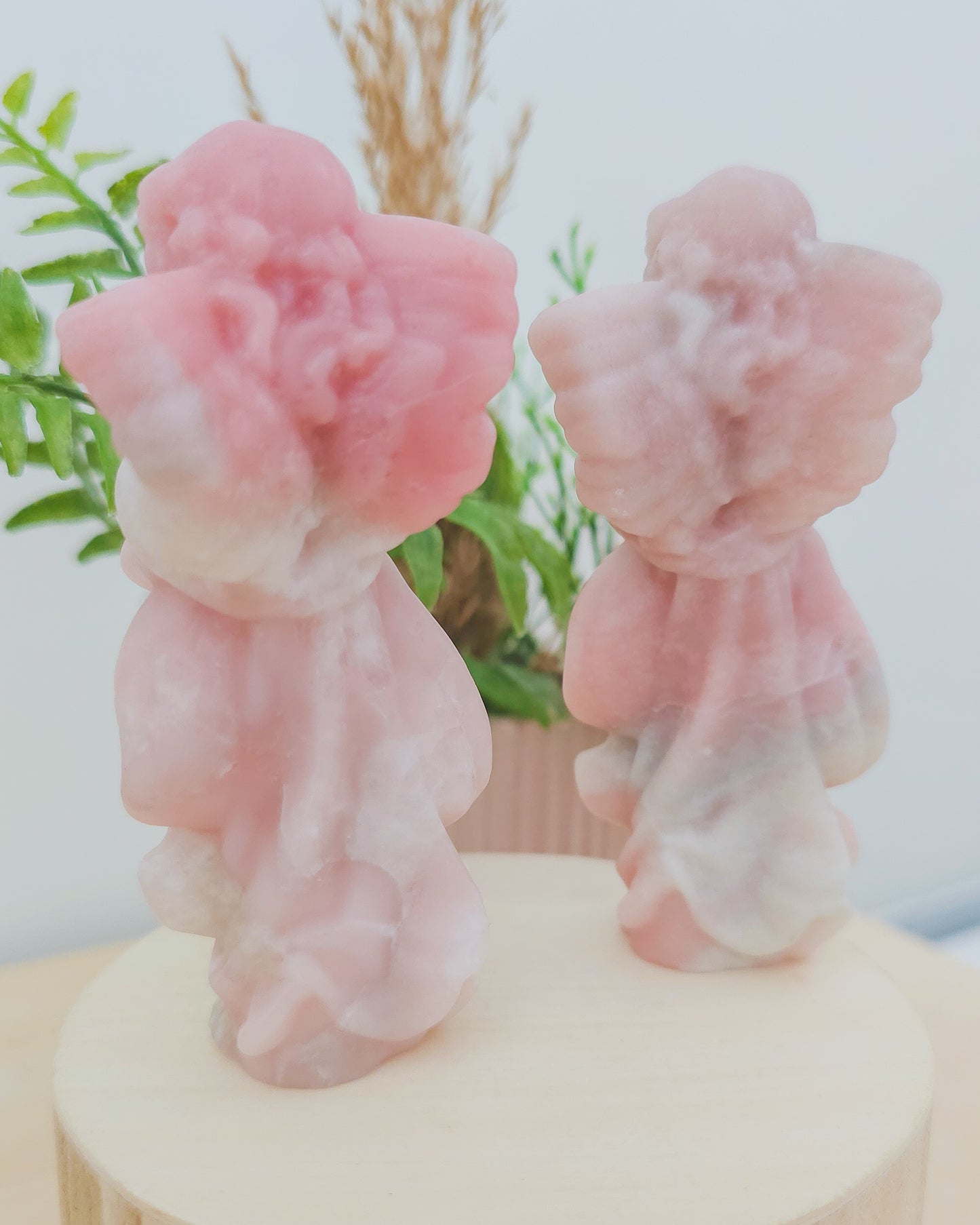 Pink Opal Angel Carvings (10cm)