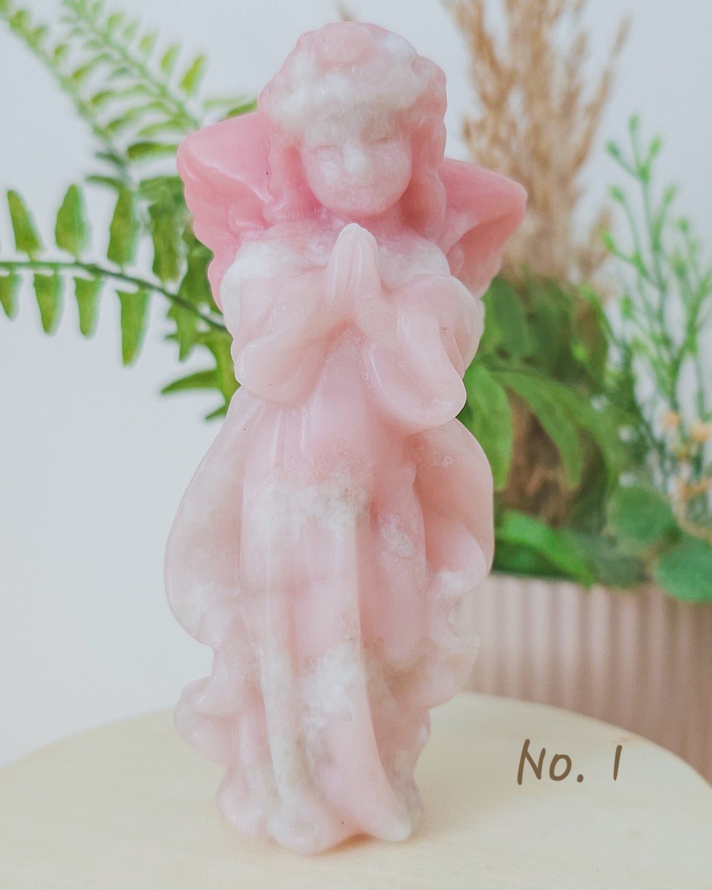 Pink Opal Angel Carvings (10cm)