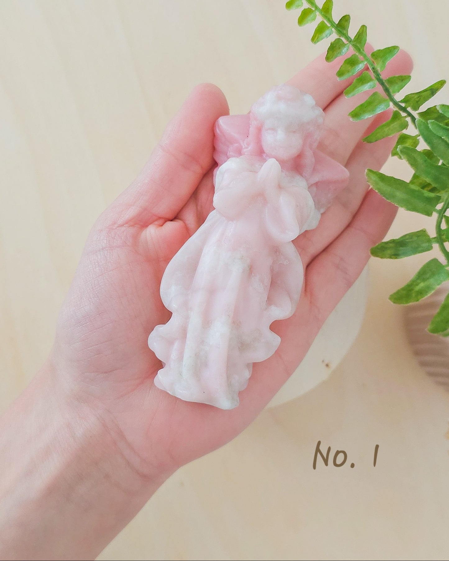 Pink Opal Angel Carvings (10cm)