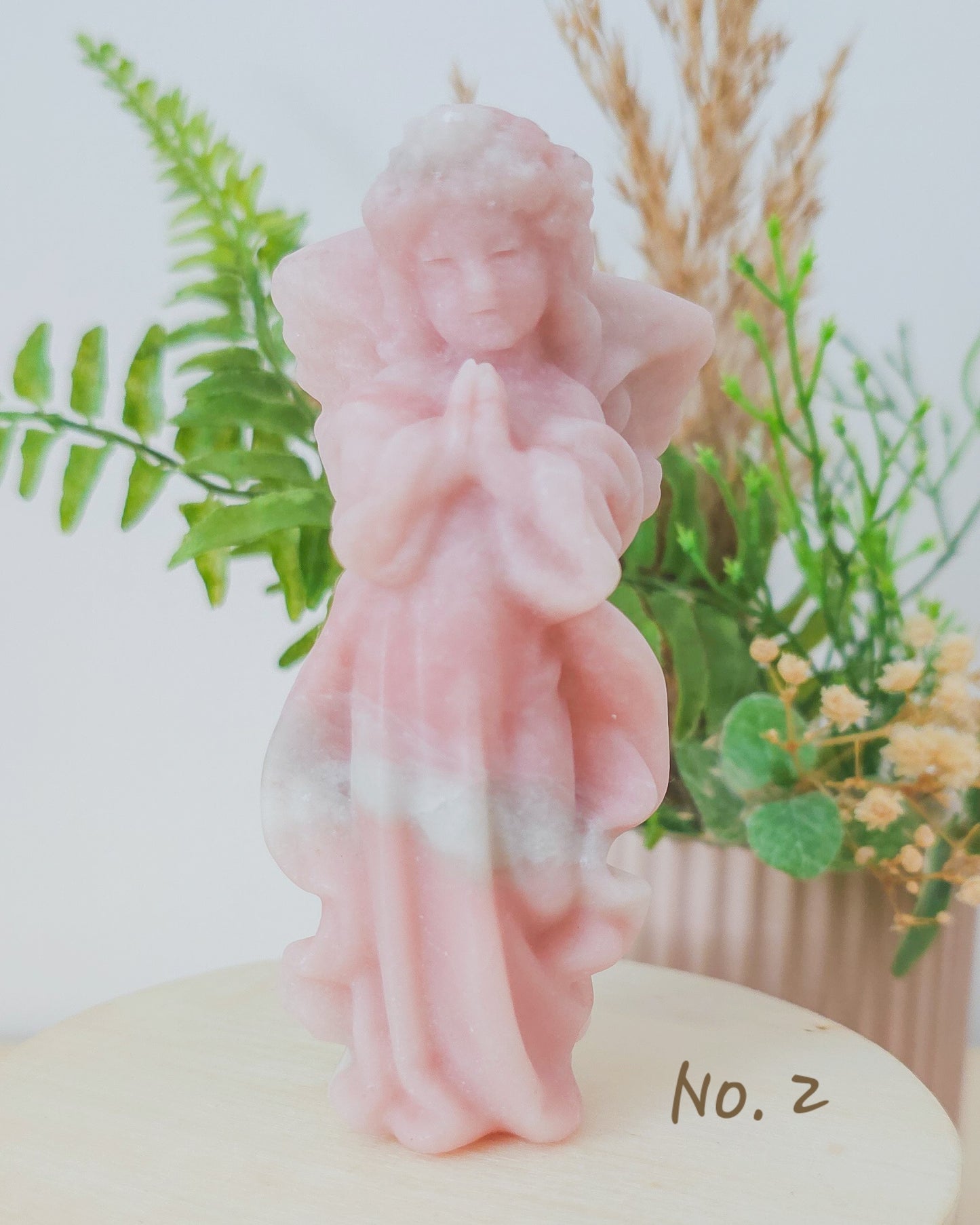 Pink Opal Angel Carvings (10cm)