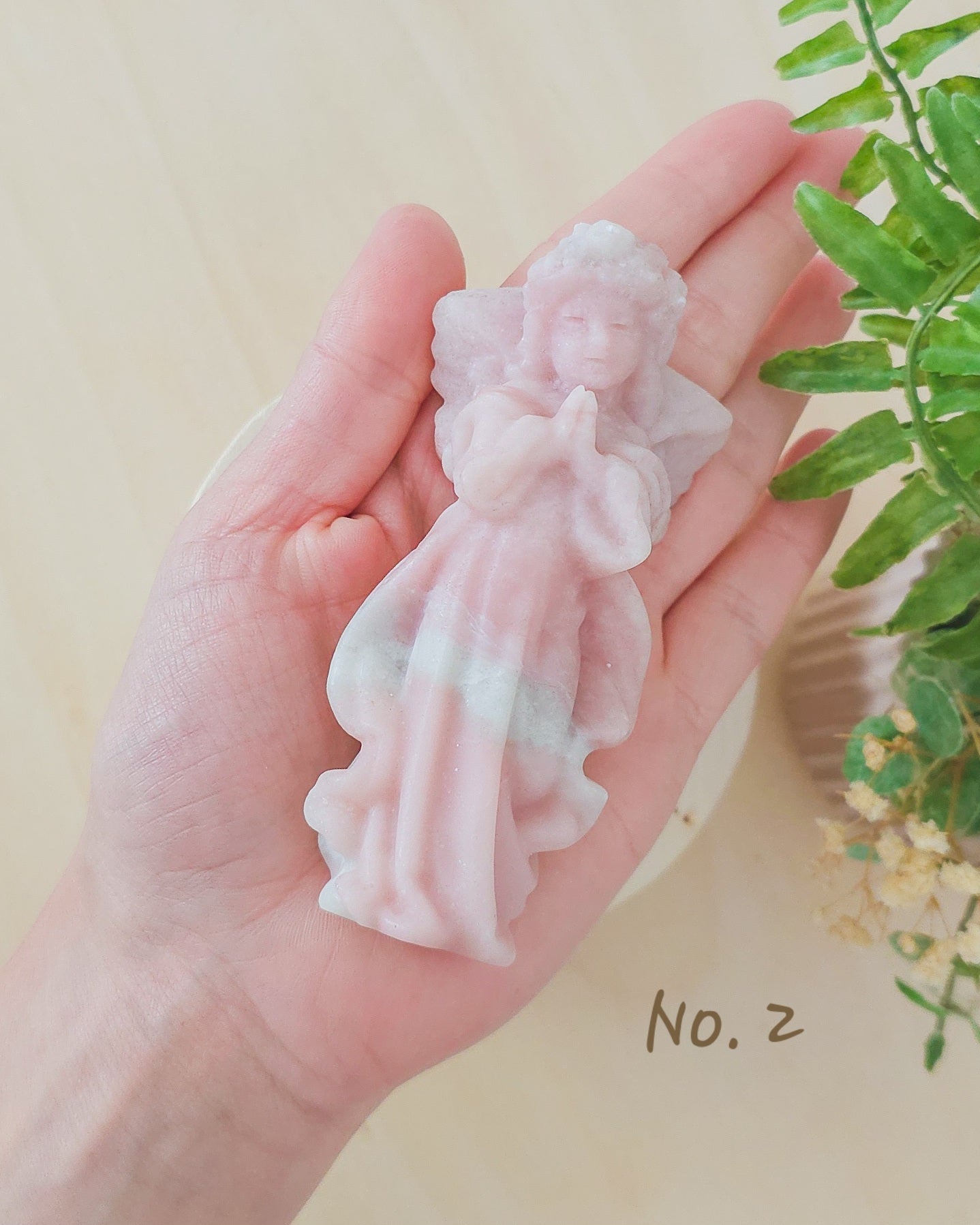 Pink Opal Angel Carvings (10cm)