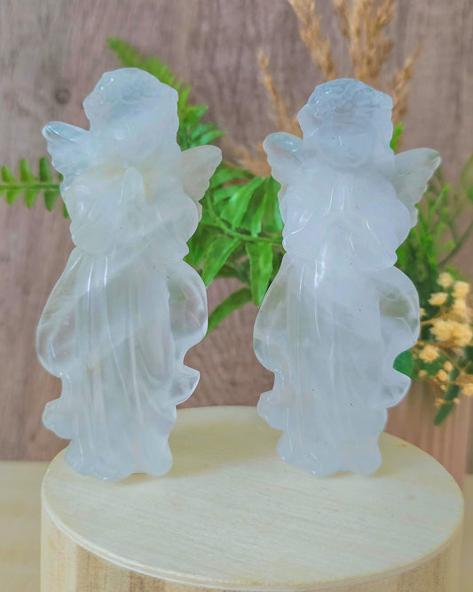 Clear Quartz Angel Carving (10cm)