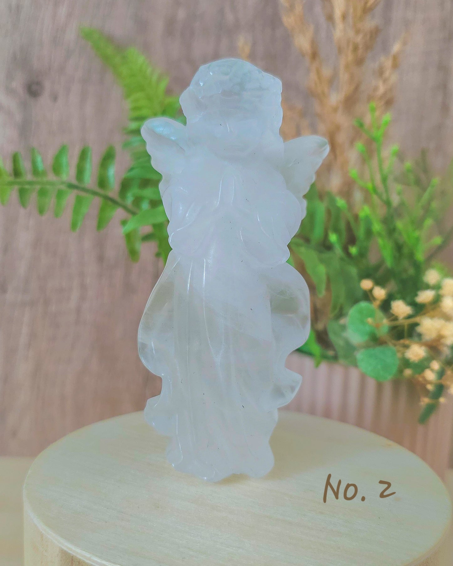 Clear Quartz Angel Carving (10cm)