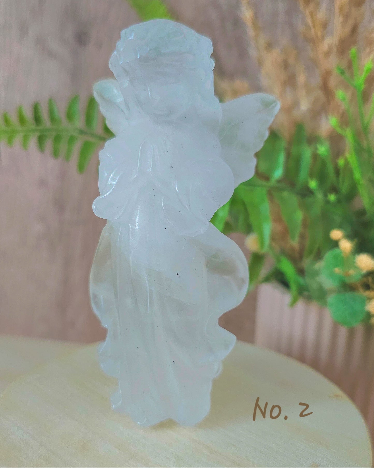 Clear Quartz Angel Carving (10cm)