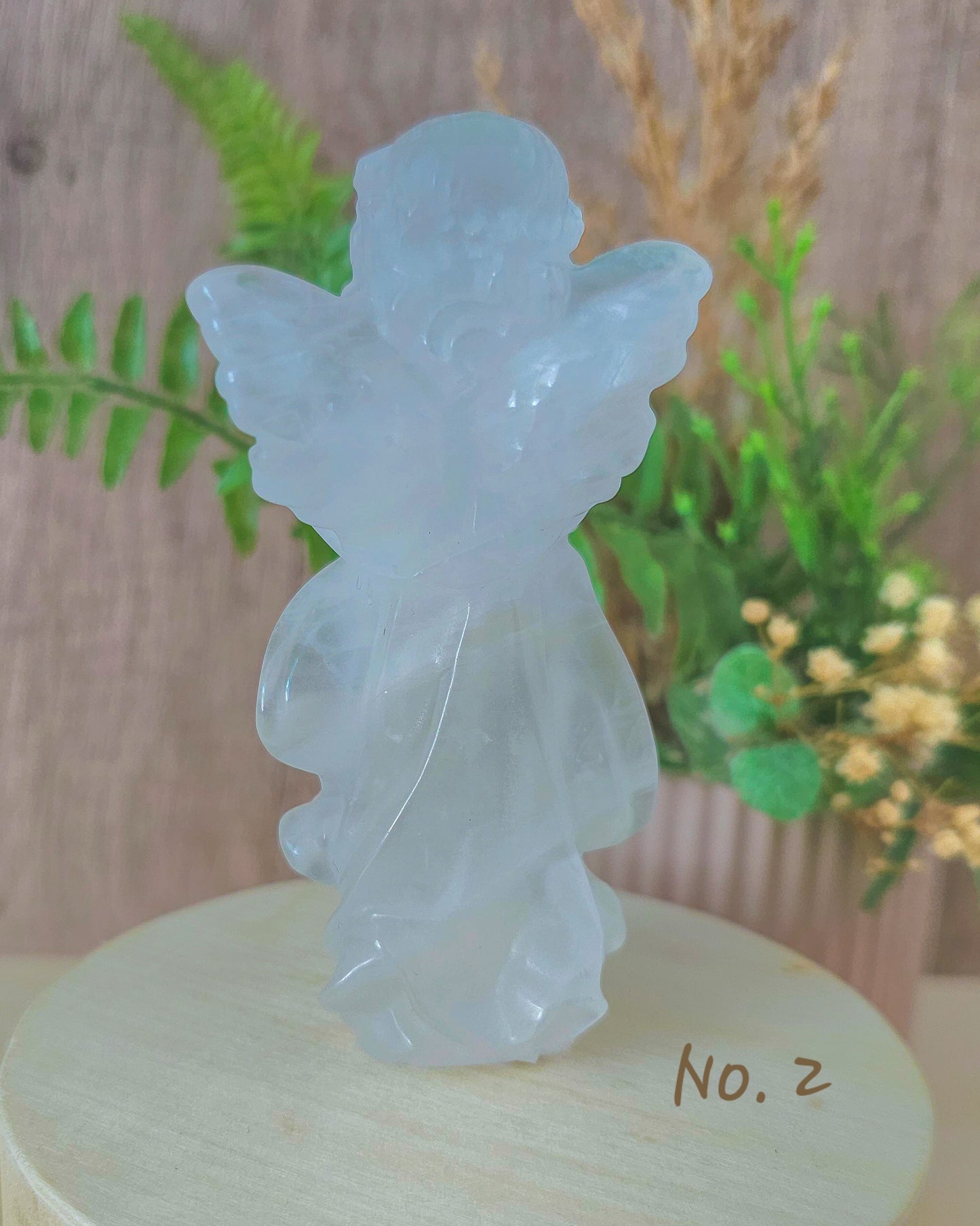 Clear Quartz Angel Carving (10cm)