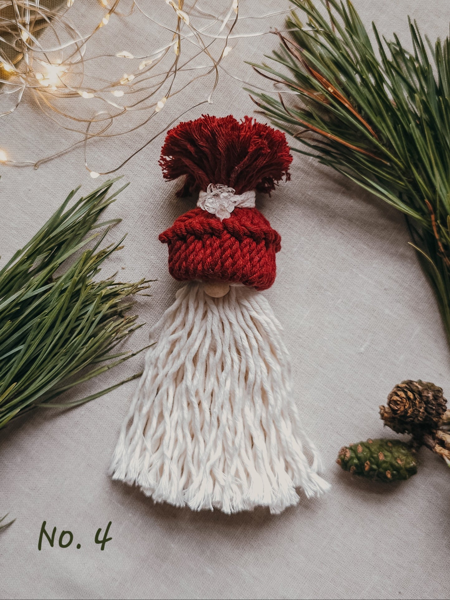 Handmade Christmas Tree Decorations with Clear Quartz and silver accents