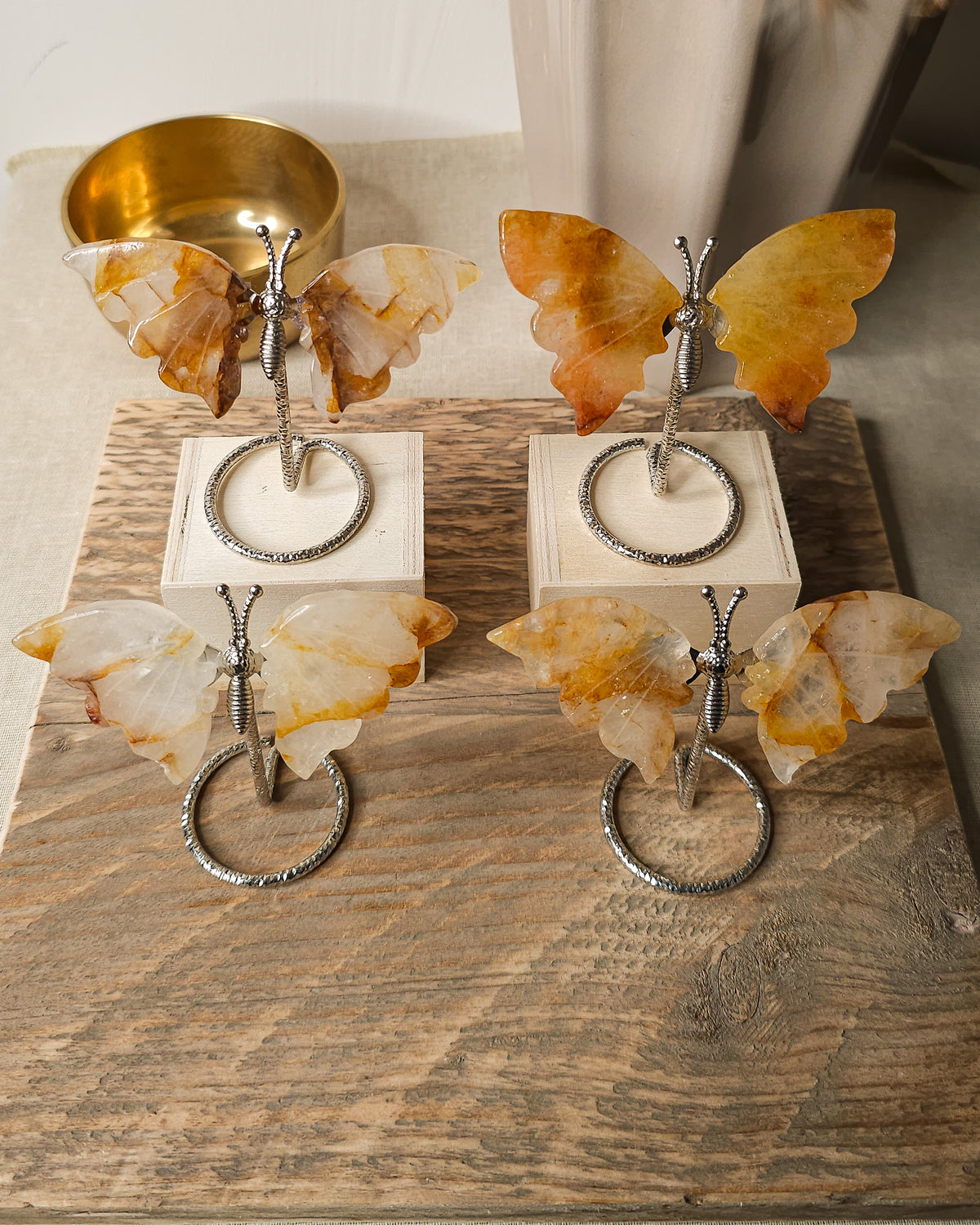 Golden Healer Quartz | Crystal Butterfly