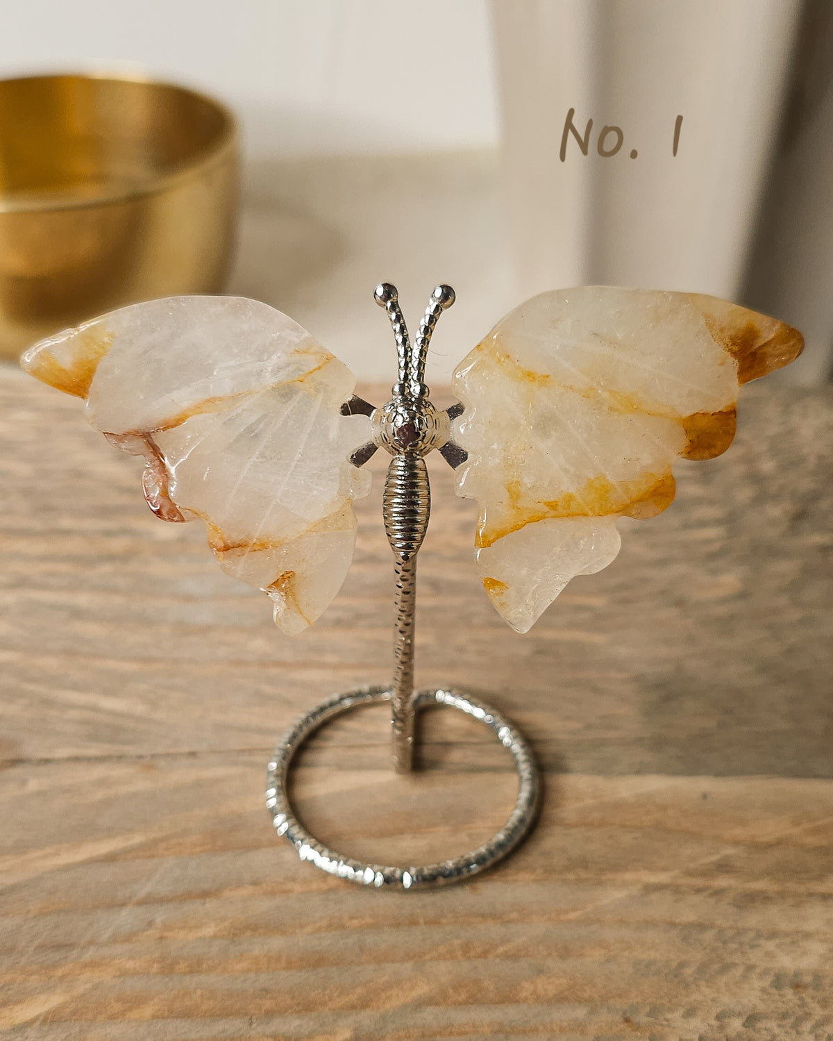 Golden Healer Quartz | Crystal Butterfly