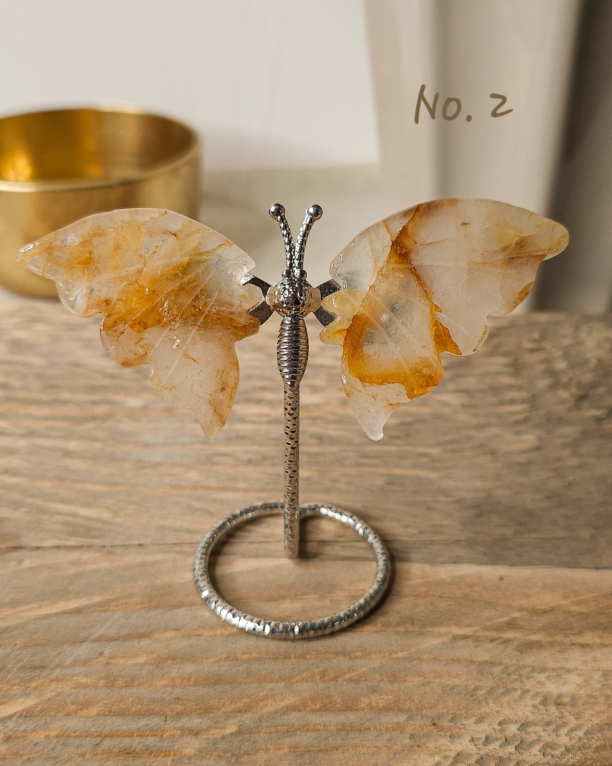 Golden Healer Quartz | Crystal Butterfly