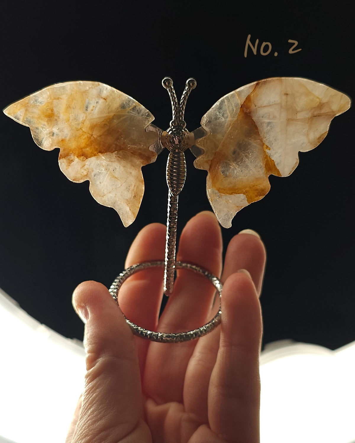 Golden Healer Quartz | Crystal Butterfly