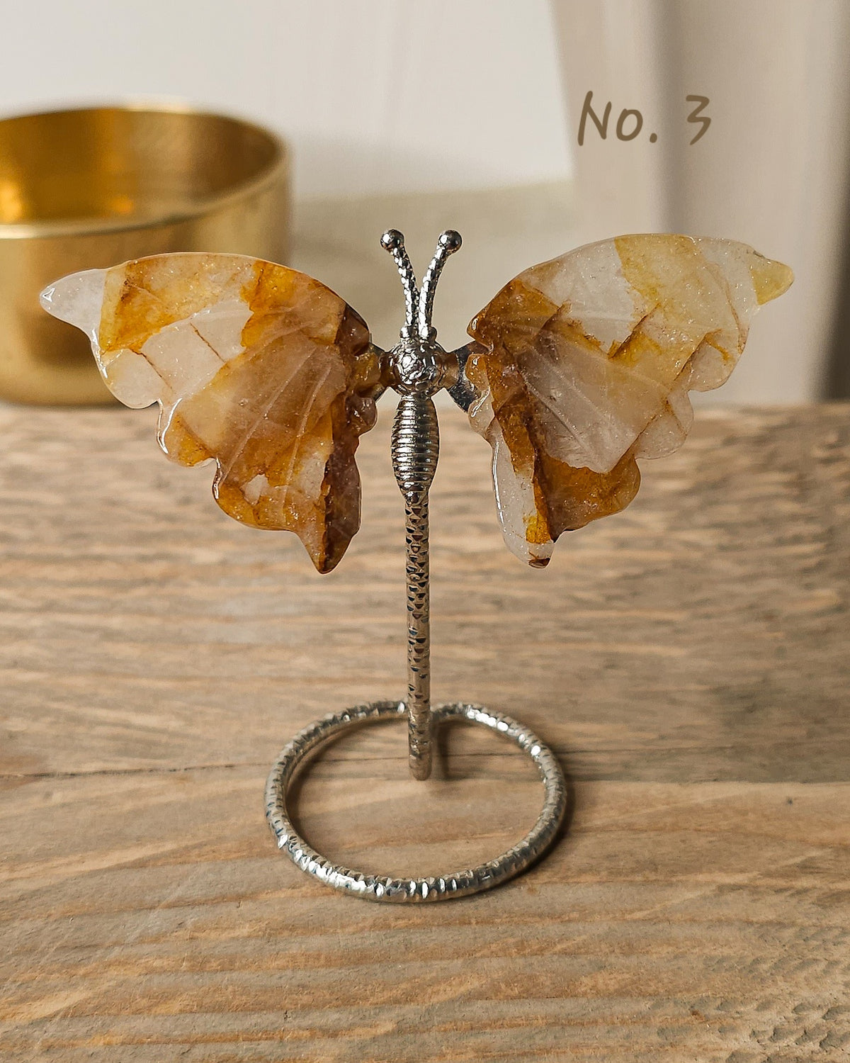 Golden Healer Quartz | Crystal Butterfly