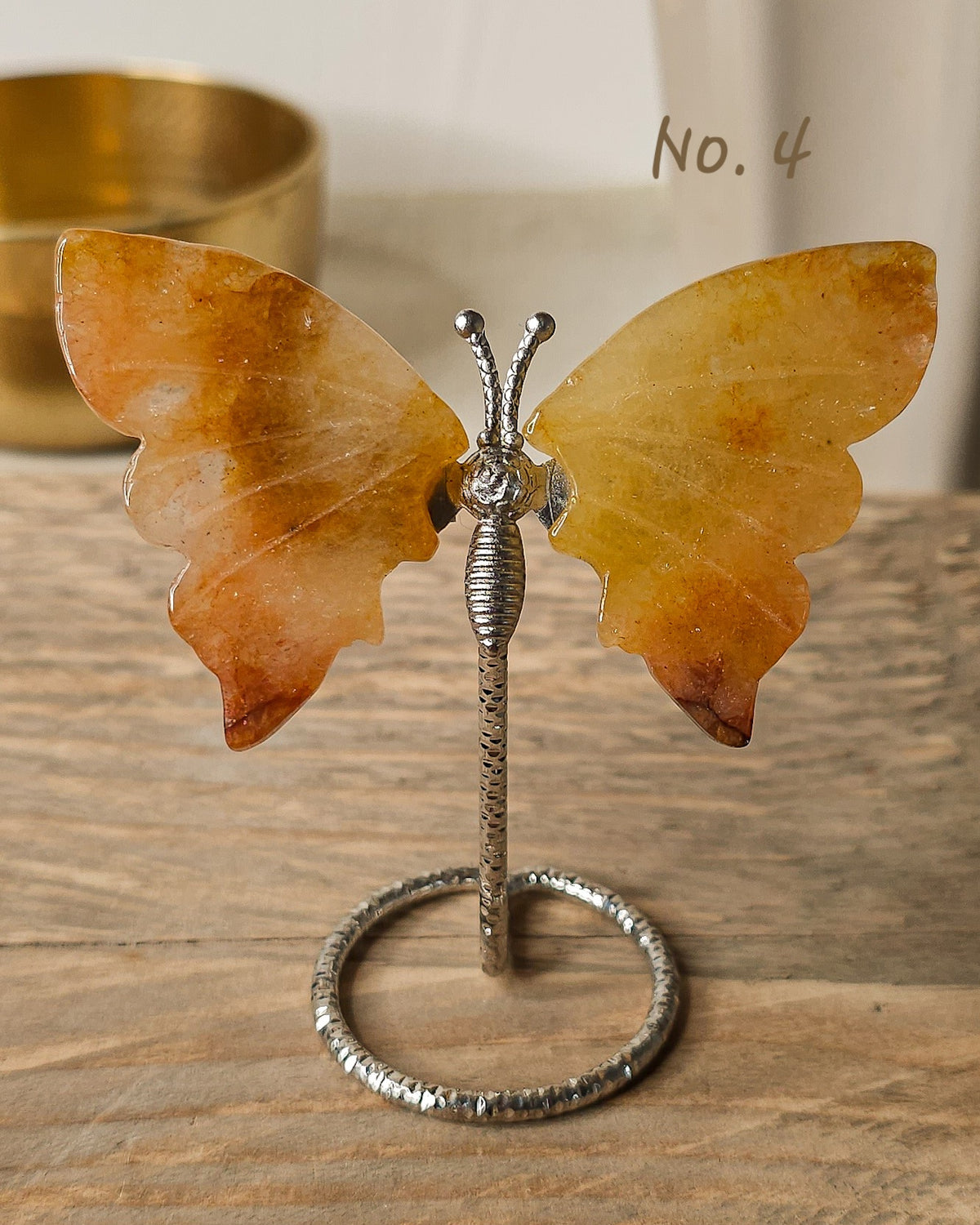 Golden Healer Quartz | Crystal Butterfly