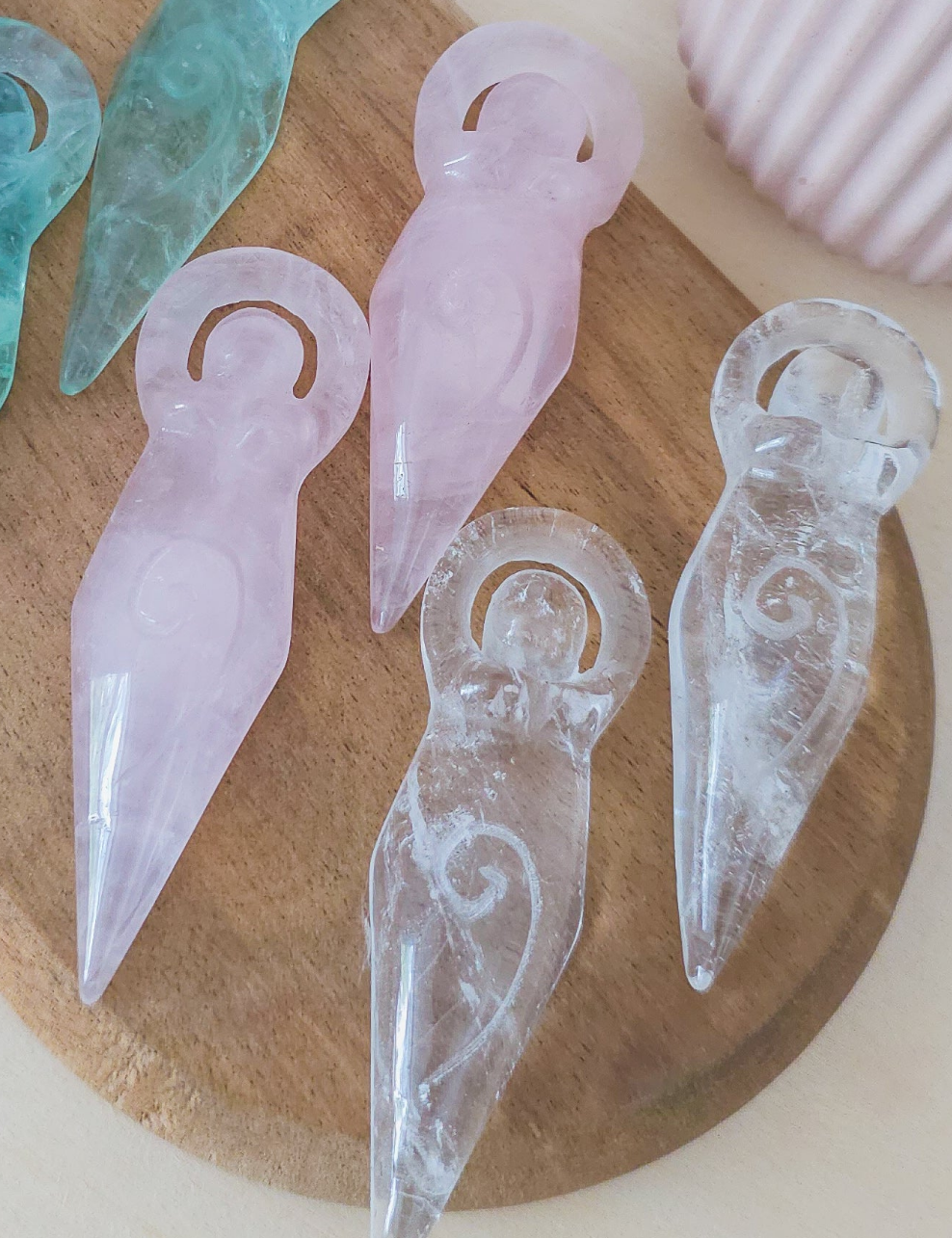 Spiral Goddess - Crystal Carvings