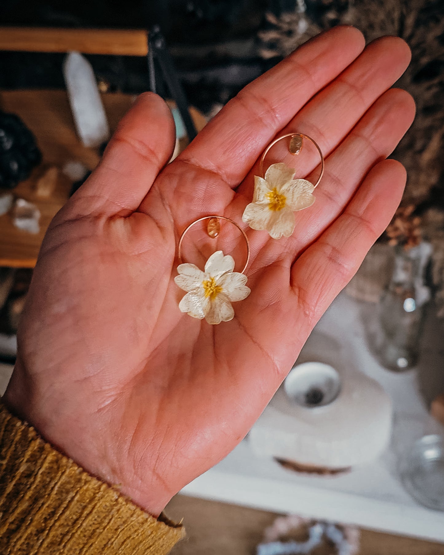 Primrose Spirit with Yellow Tourmaline | Scottish Botanical Amulet