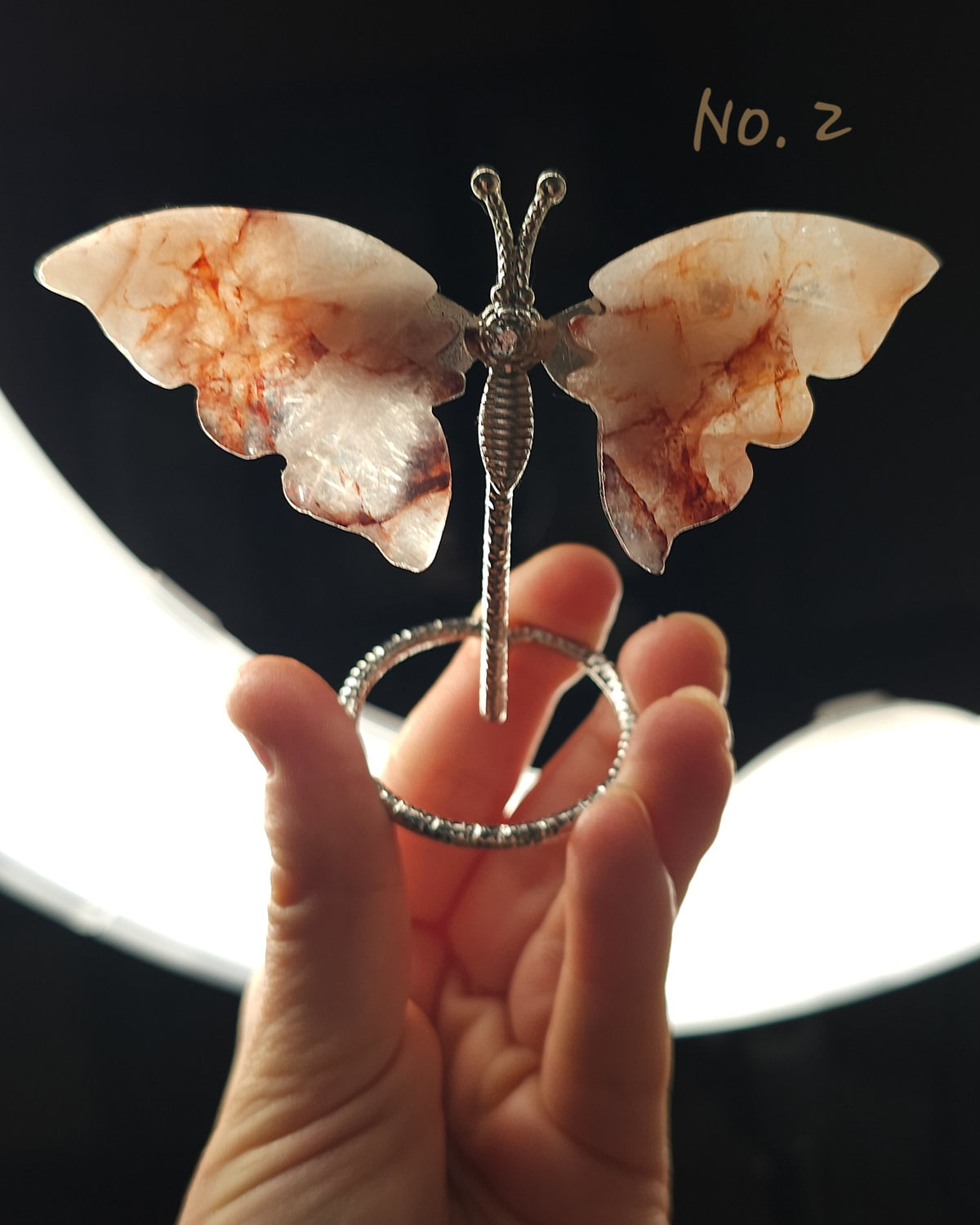 Fire / Red Hematoid Quartz | Crystal Butterfly