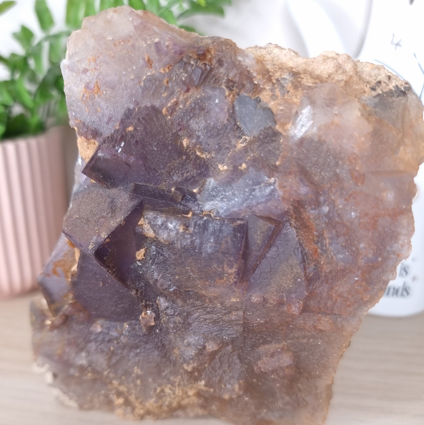 Black and Purple Fluorite Specimen