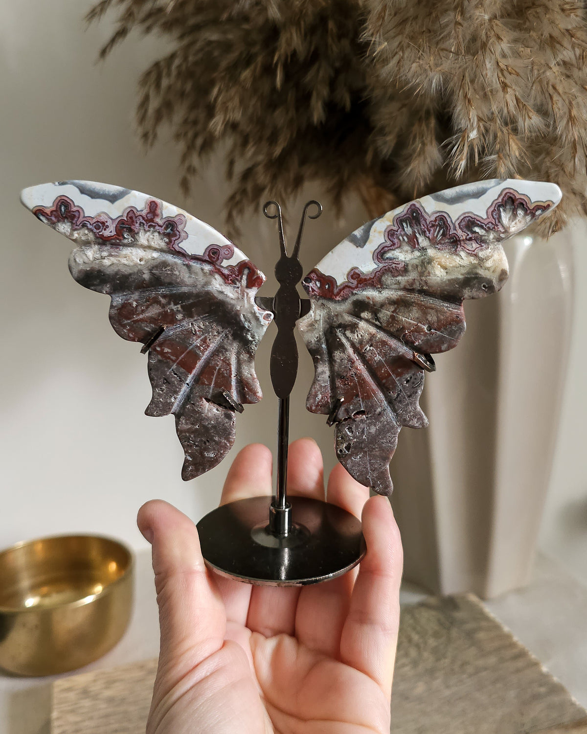Agate Butterfly Wings On The Stand