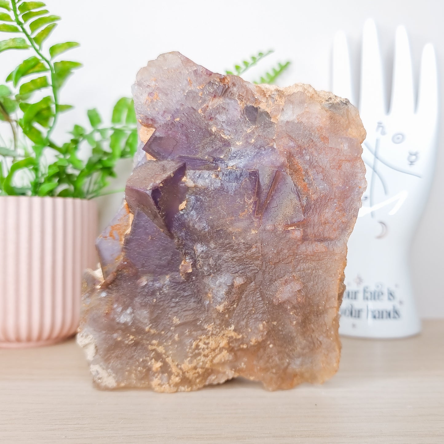 Black and Purple Fluorite Specimen