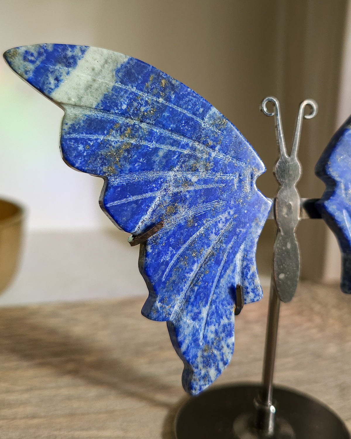 Lapis Lazuli Butterfly Wings On The Stand