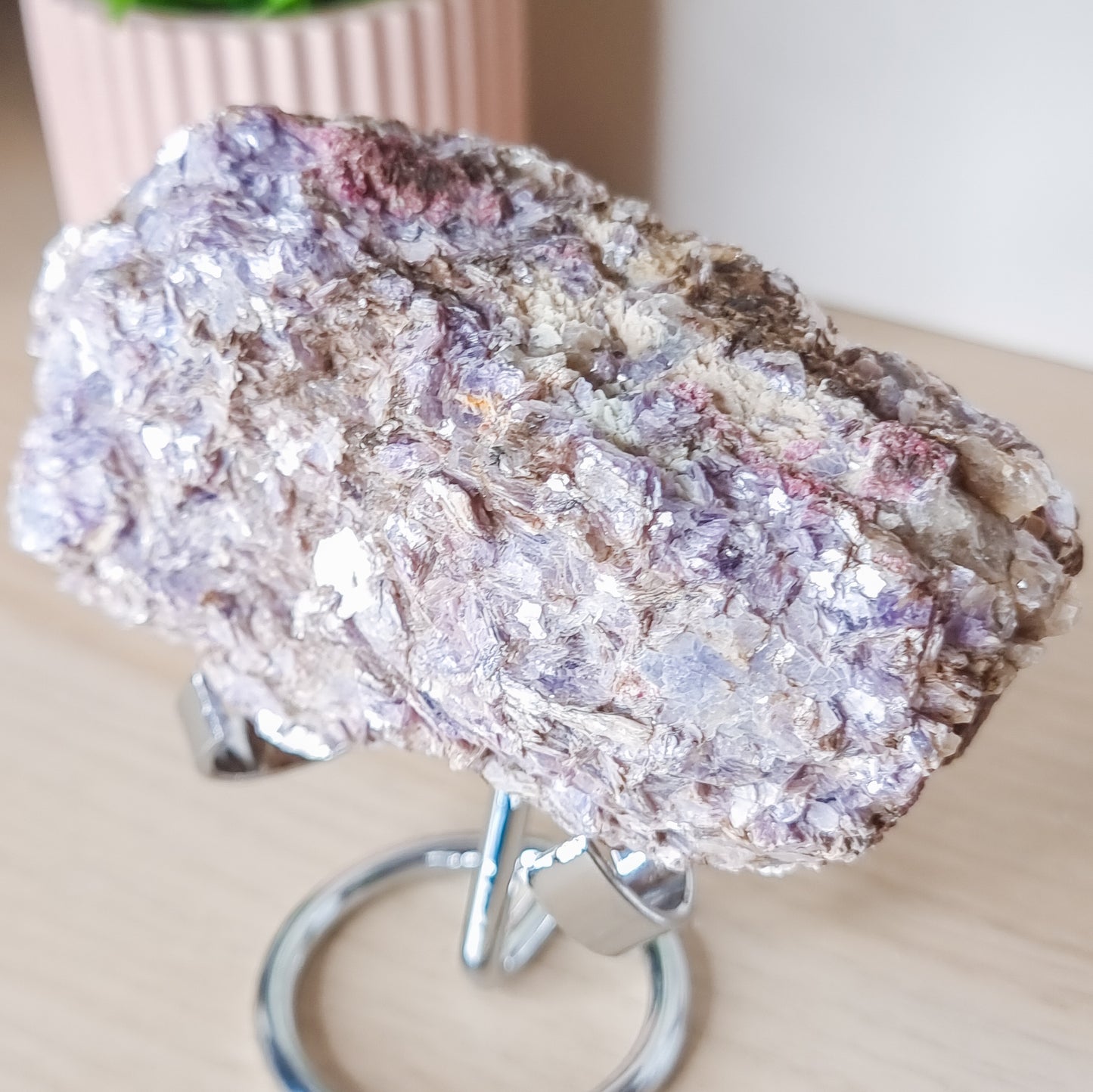 Pink Tourmaline in Lepidolite Specimen