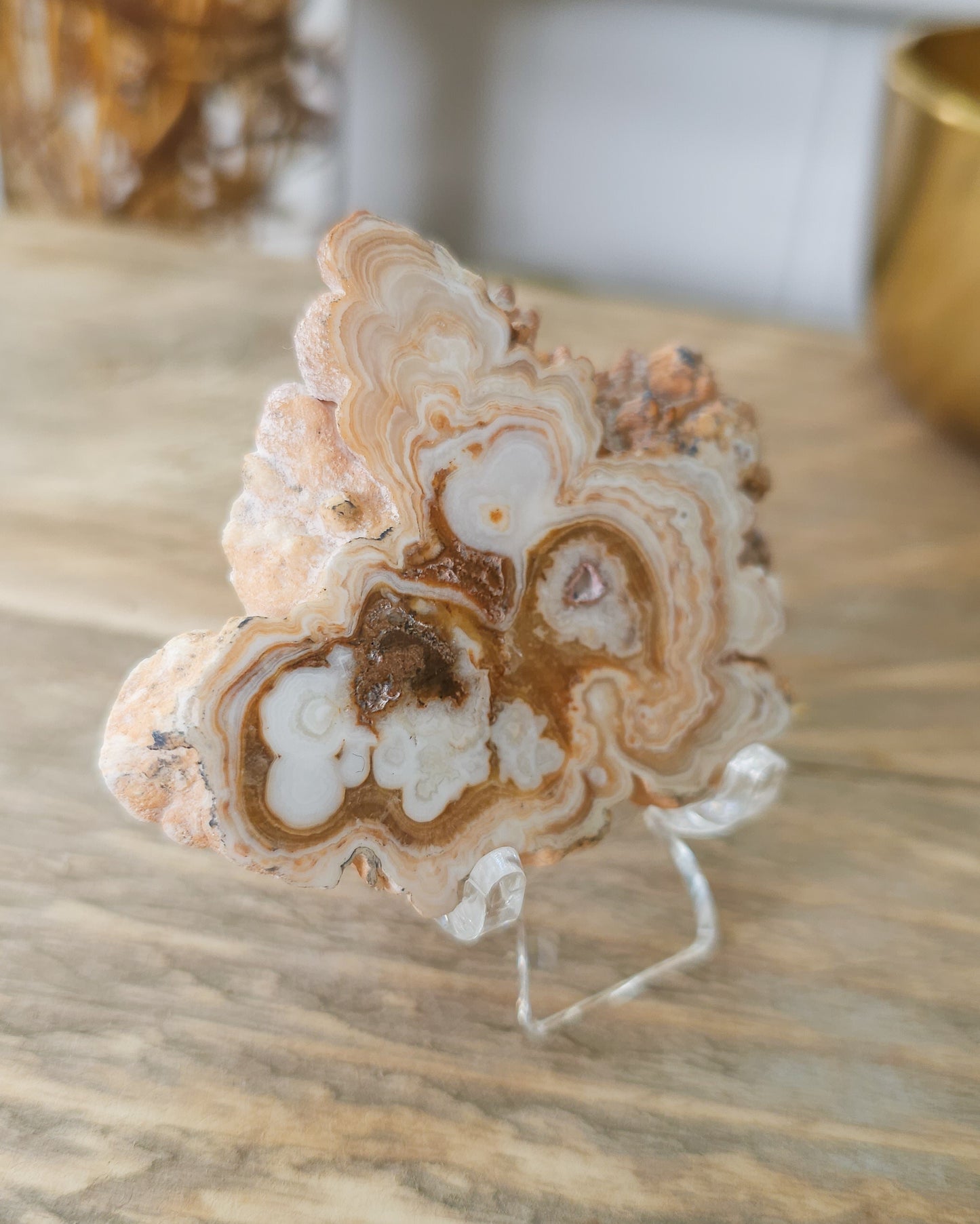 Phosphorescent Chocolate Calcite Slab