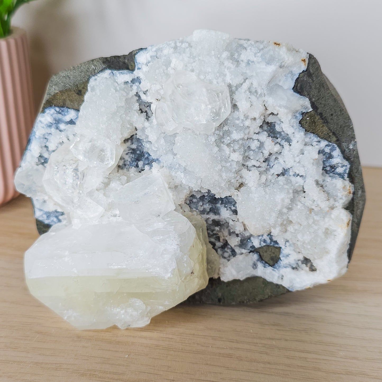 Apophylite on Chalcedony Specimen (850g)