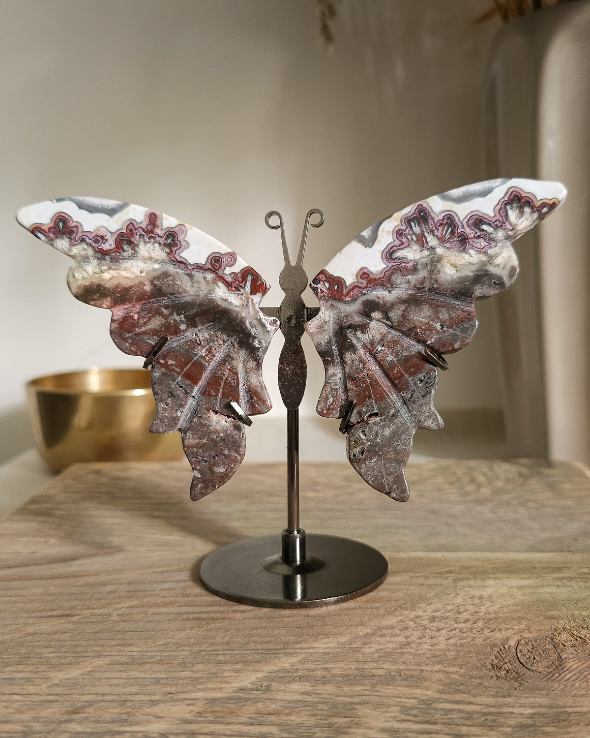 Agate Butterfly Wings On The Stand
