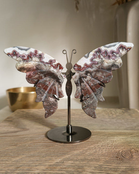Agate | Crystal Butterfly Wings On The Stand