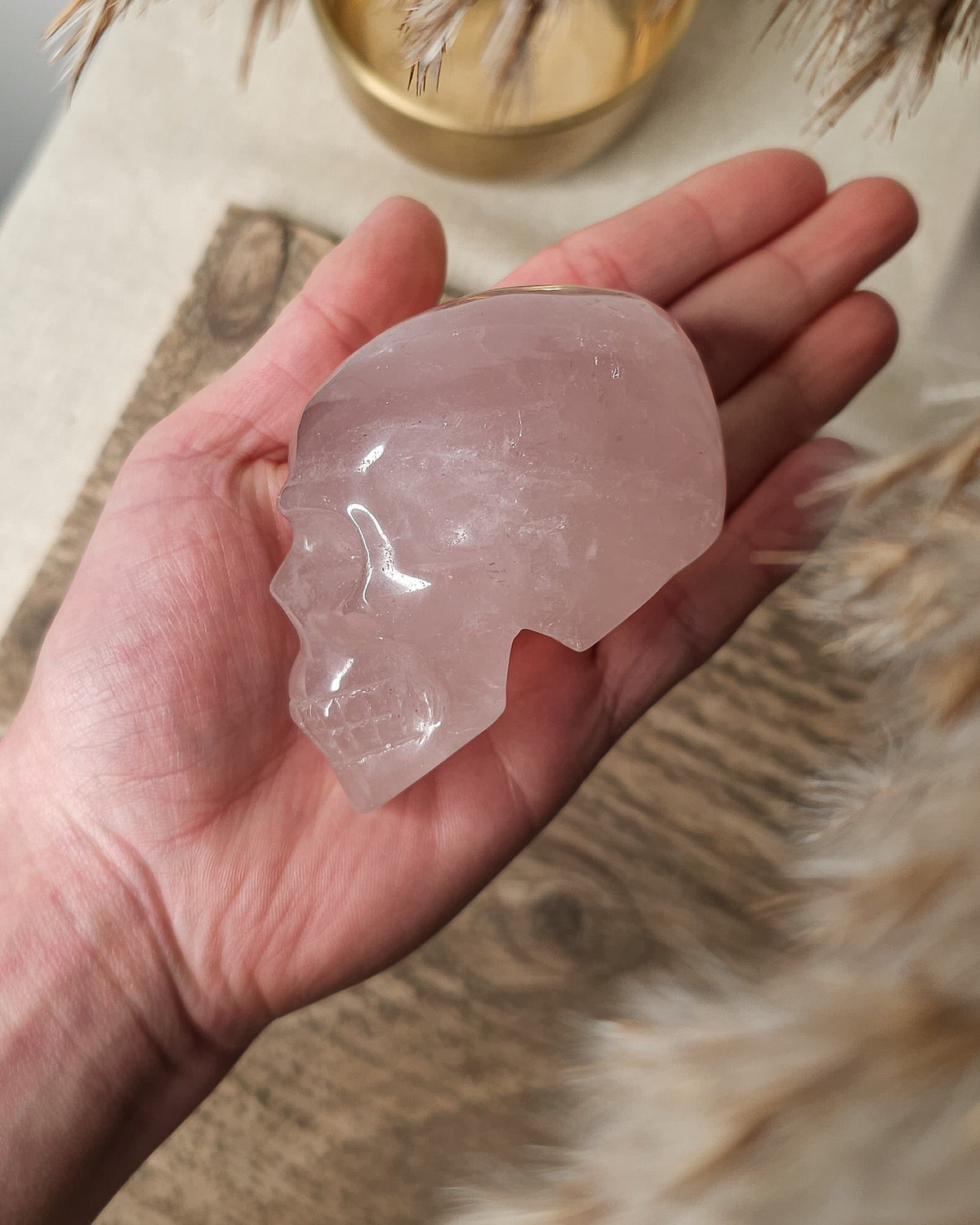 Rose Quartz | Crystal Skull Carving