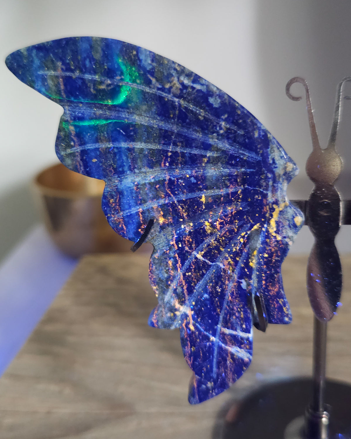 Lapis Lazuli Butterfly Wings On The Stand
