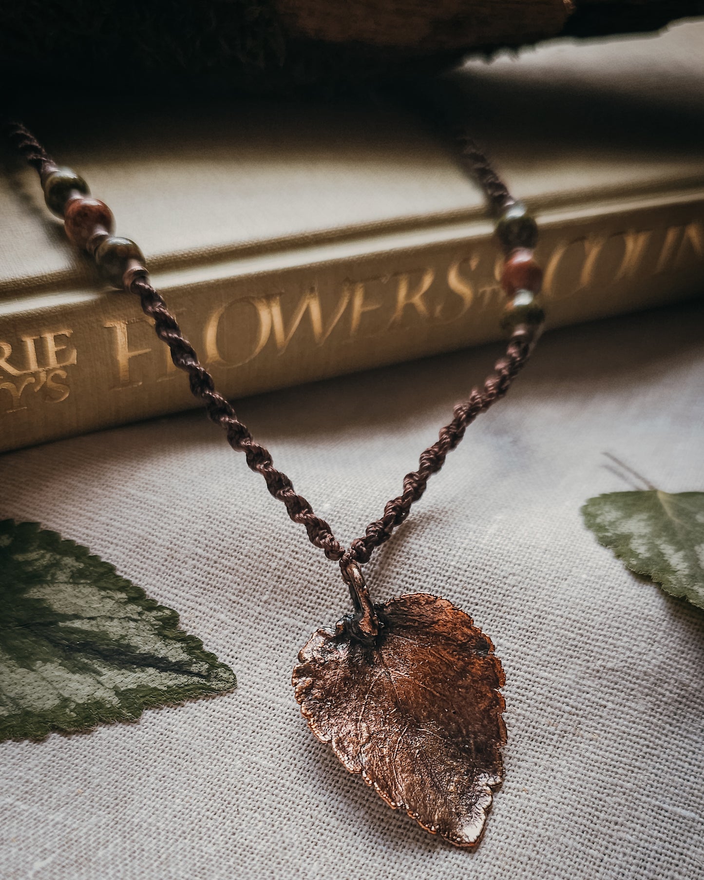 Dead Nettle Spirit with Unakite | Scottish Botanical Amulet