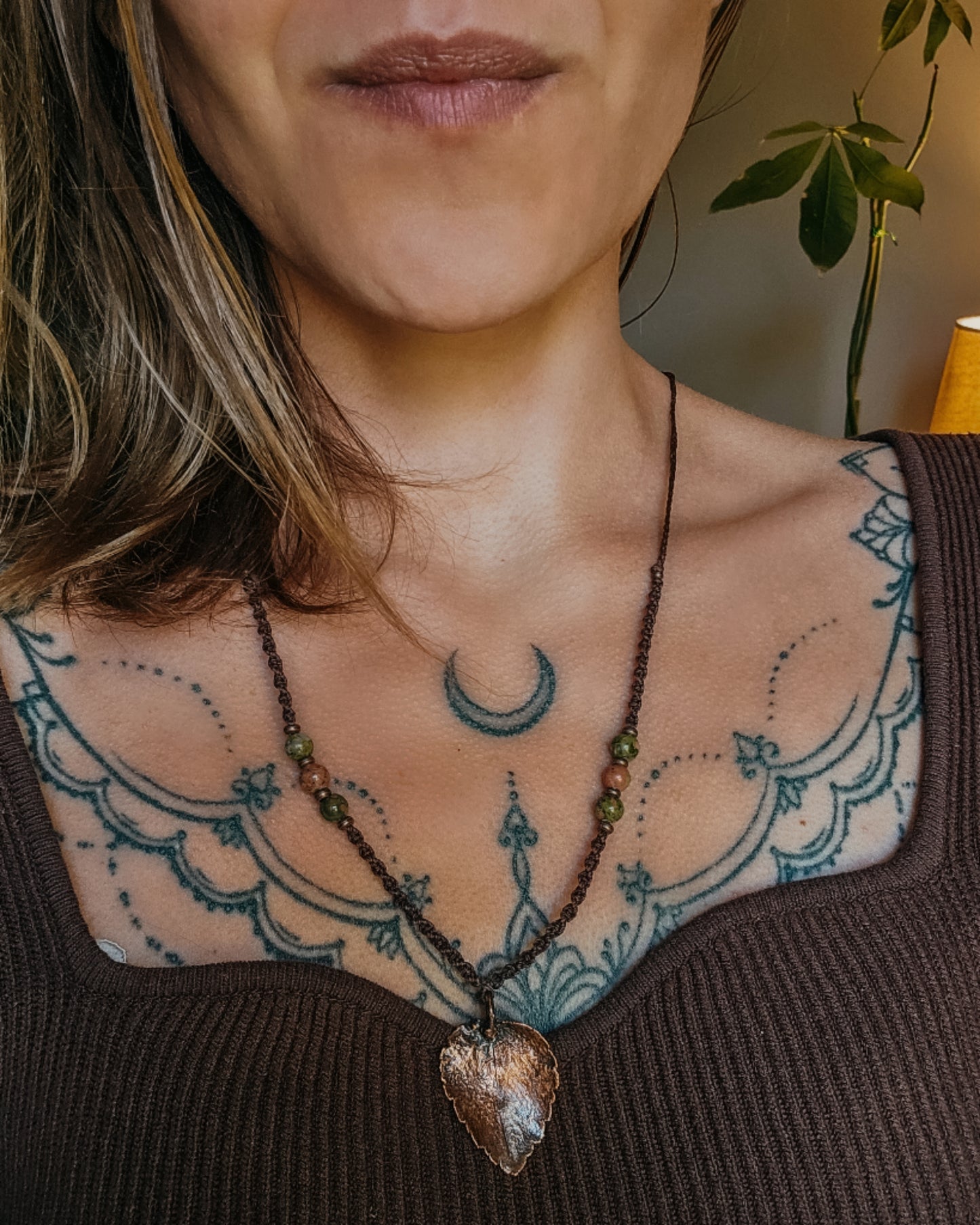 Dead Nettle Spirit with Unakite | Scottish Botanical Amulet