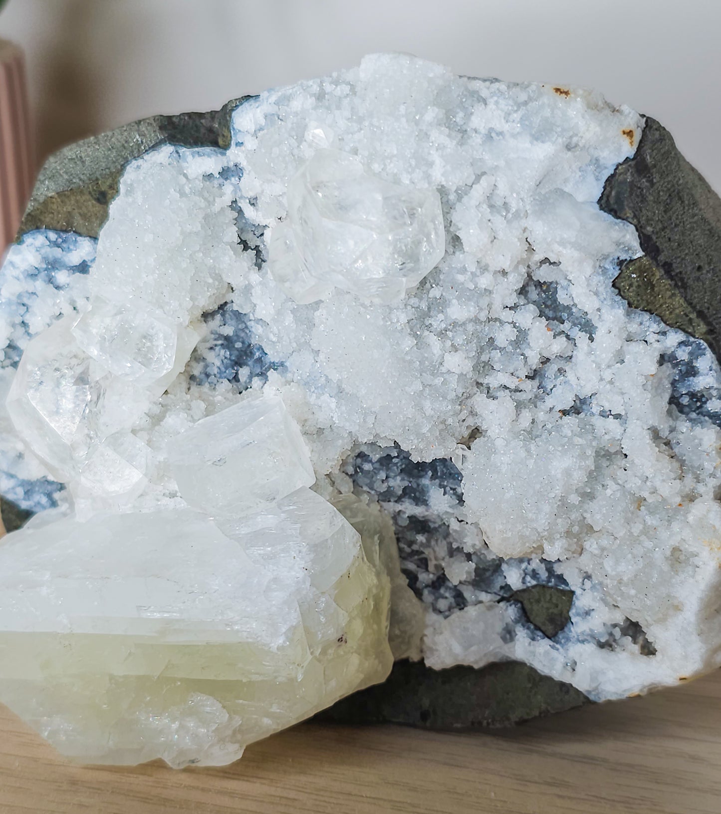 Apophylite on Chalcedony Specimen (850g)