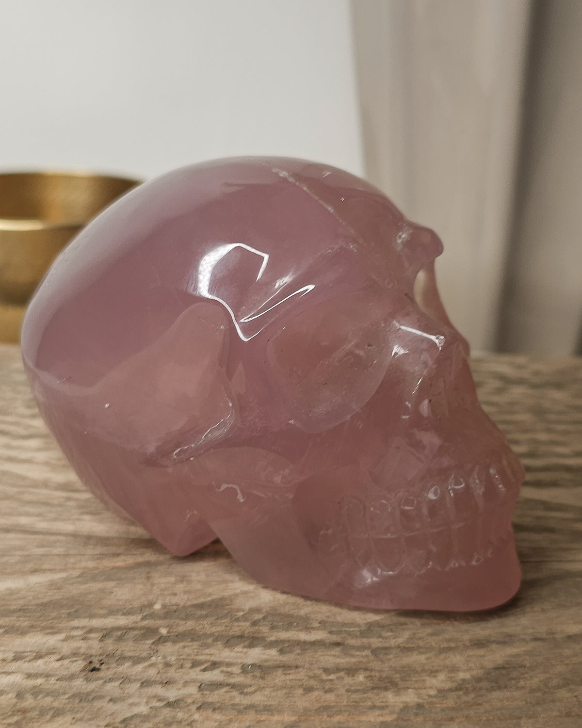 Rose Quartz | Statement Crystal Skull Carving 820g