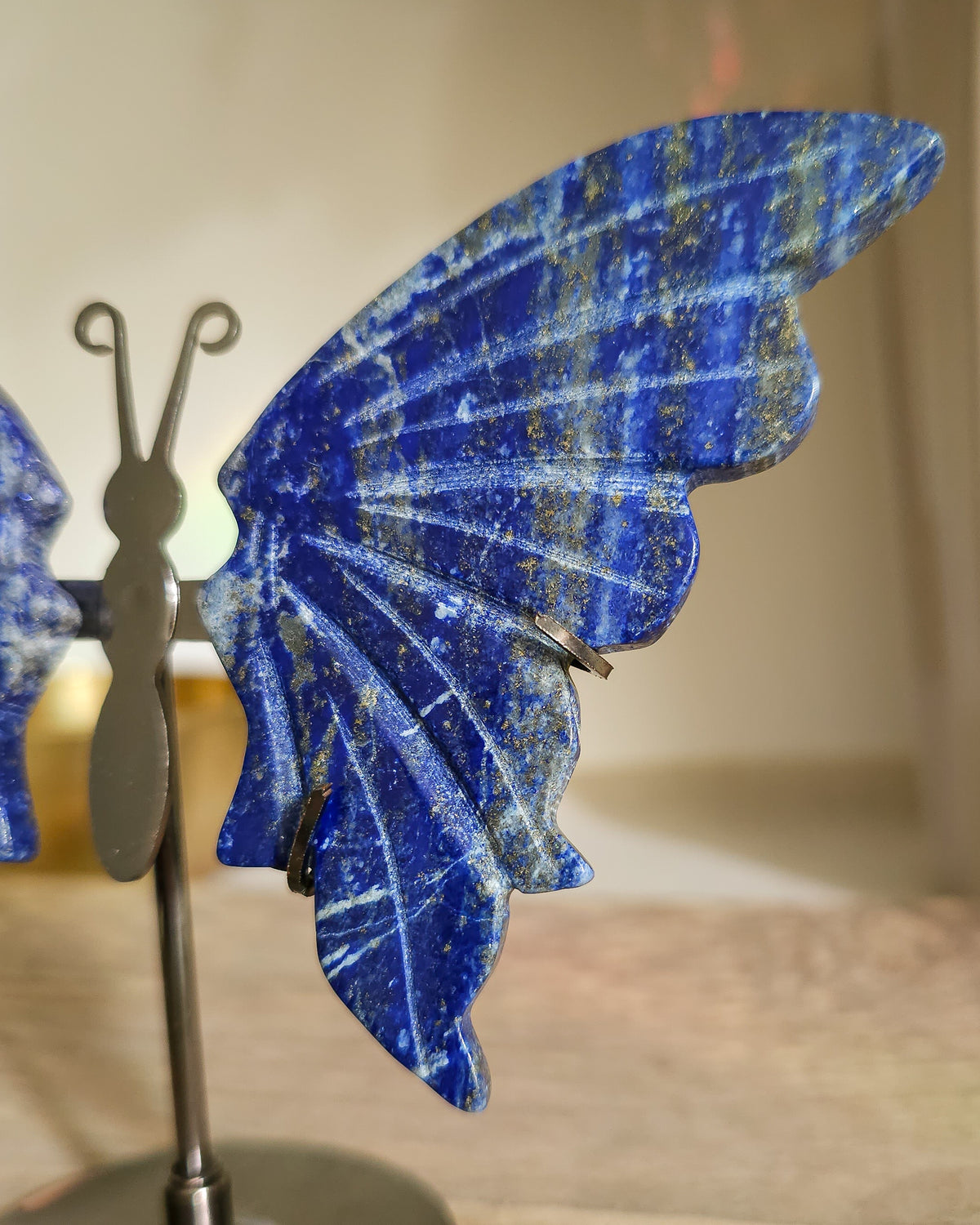 Lapis Lazuli Butterfly Wings On The Stand