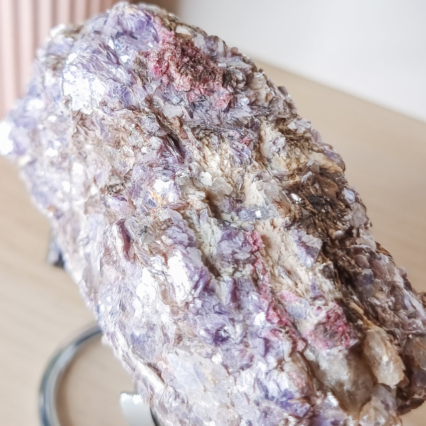 Pink Tourmaline in Lepidolite Specimen