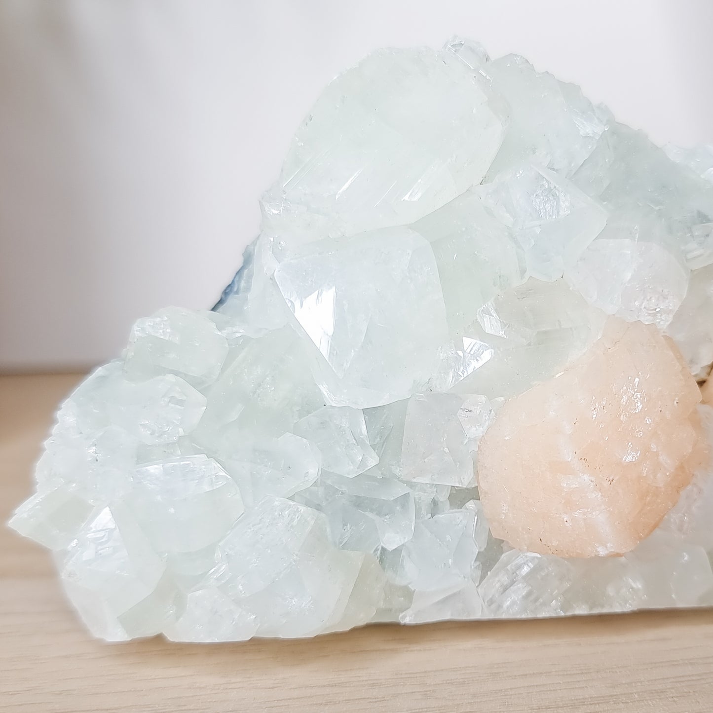 Apophylite With Stilbite Specimen