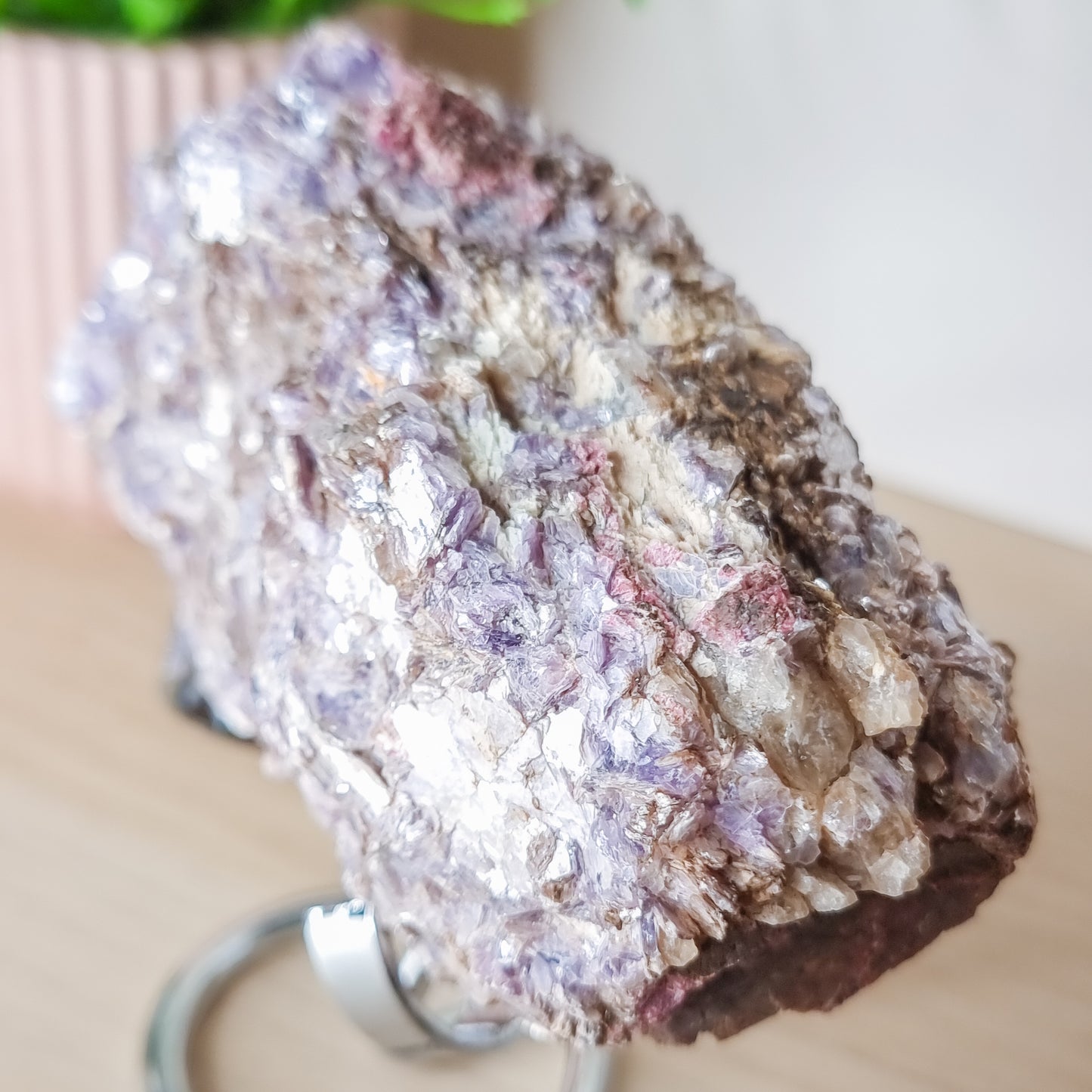 Pink Tourmaline in Lepidolite Specimen