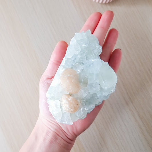 Apophylite With Stilbite Specimen