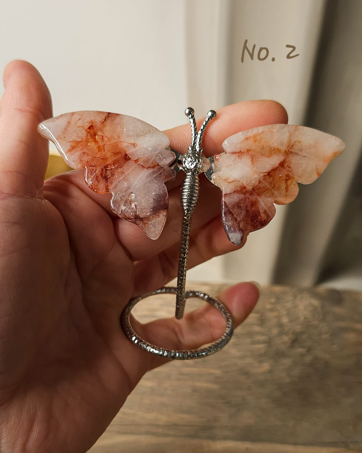 Fire / Red Hematoid Quartz | Crystal Butterfly