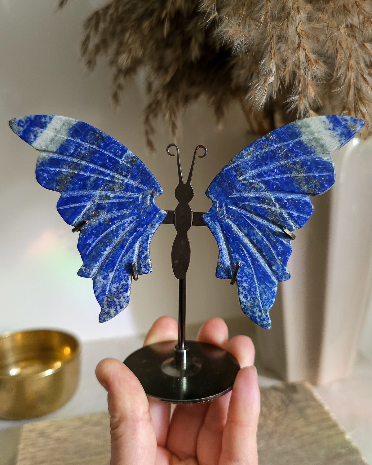 Lapis Lazuli Butterfly Wings On The Stand