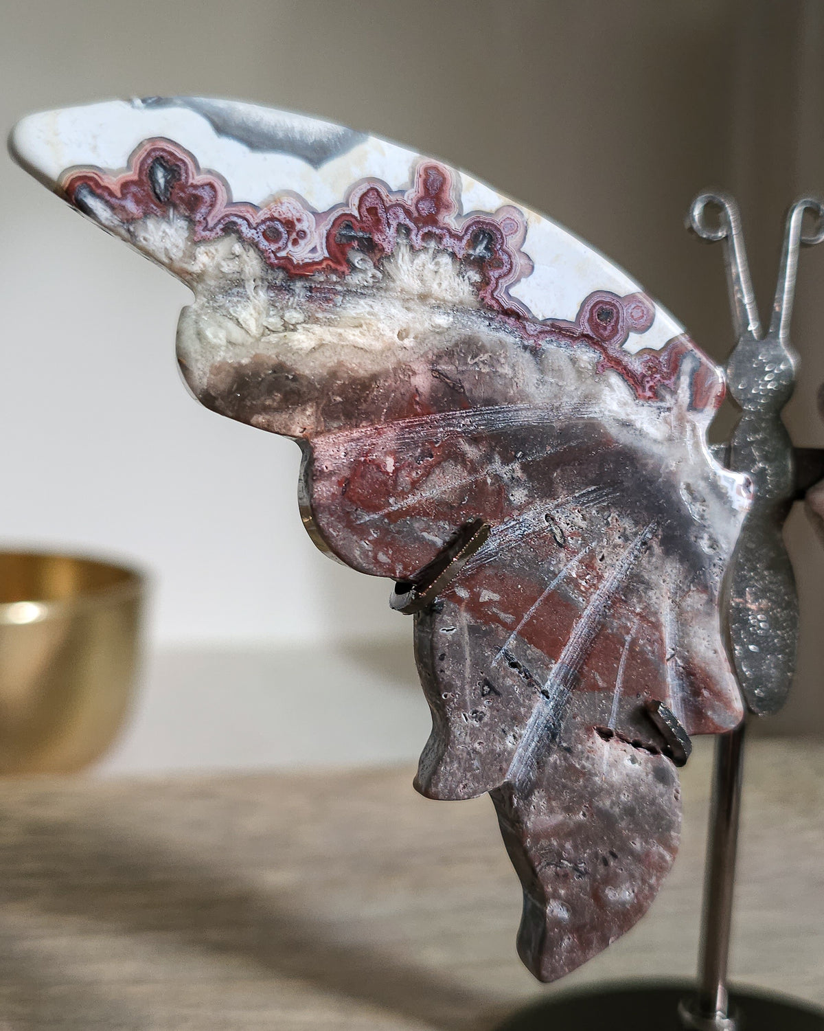 Agate Butterfly Wings On The Stand