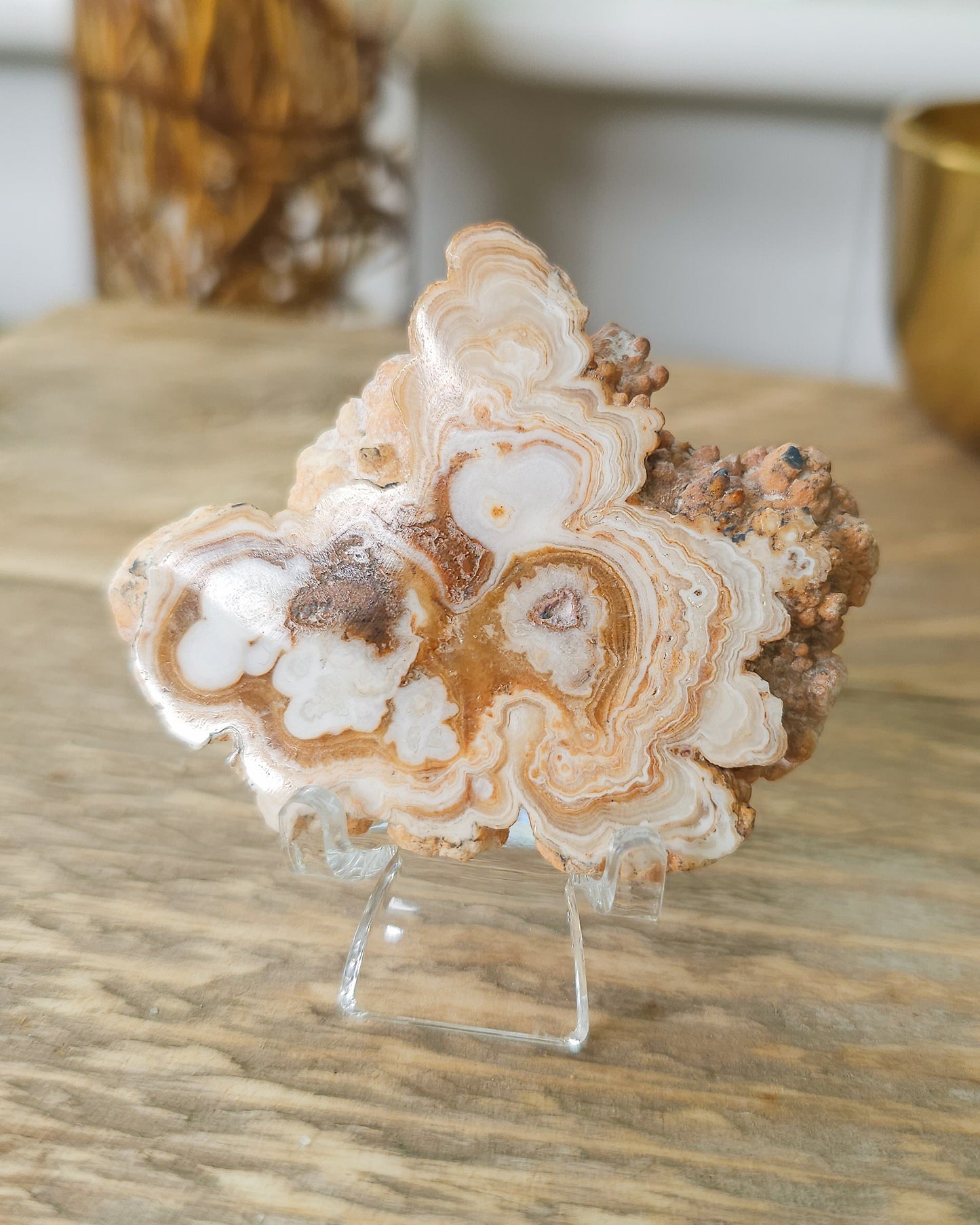 Phosphorescent Chocolate Calcite Slab