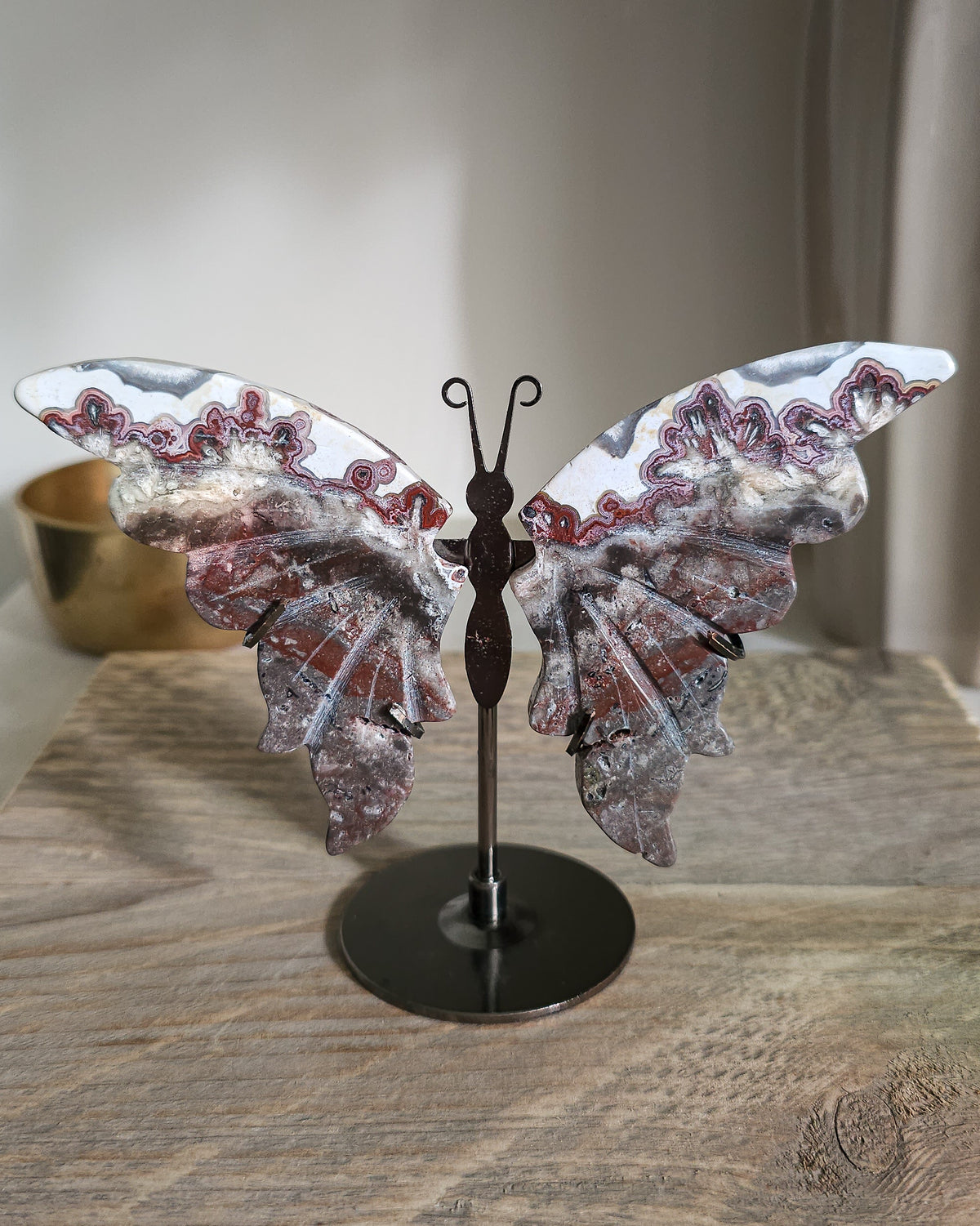 Agate Butterfly Wings On The Stand
